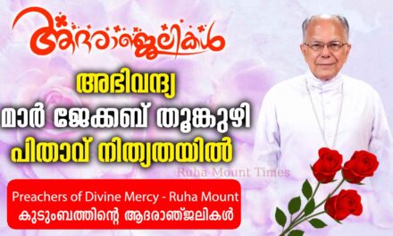 അഭിവന്ദ്യ മാർ ജേക്കബ് തൂങ്കുഴി പിതാവ് നിത്യതയിൽ……